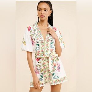 EUC Floral Insects Romper, Size XS